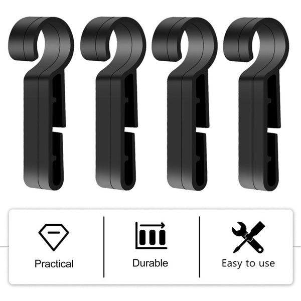 10PCS Helmet Clips Headlamp Hard Hat Safety Helmet Cap Head Lamp Buckle Hook Kit