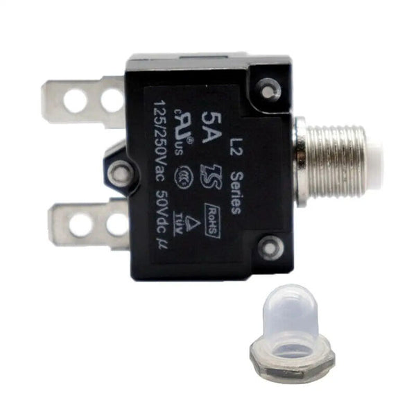 1/5x 5-15 AMP Push Button Manual Reset Thermal Circuit Breaker Overload Switch