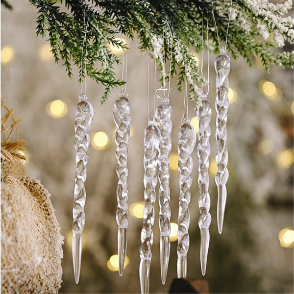 Christmas Droplet Icicle Ornaments DIY Hanging Xmas Tree Decor Party AU