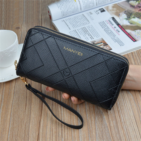 PU Leather Wallet Women Fashion Long Purse Card Phone Holder Case Clutch Handbag