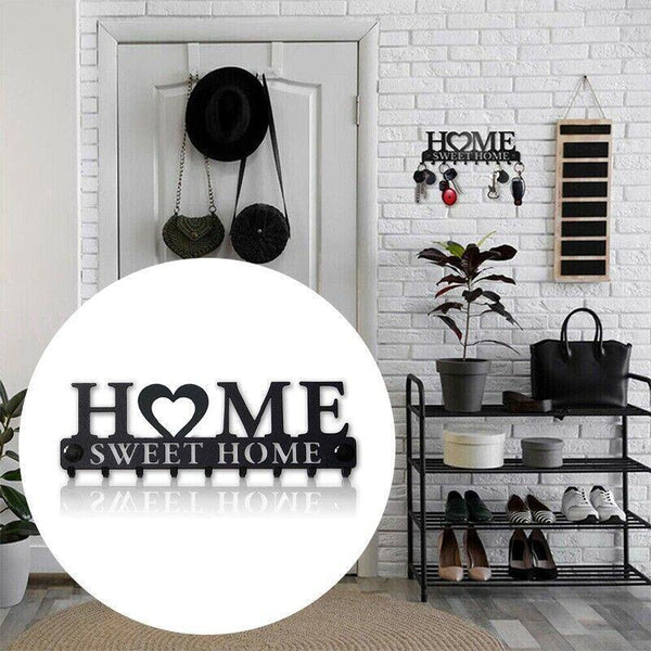 10 Hooks Door Back Organizer Key Holder Hanging Wall Mounted Hanger Storage Rack