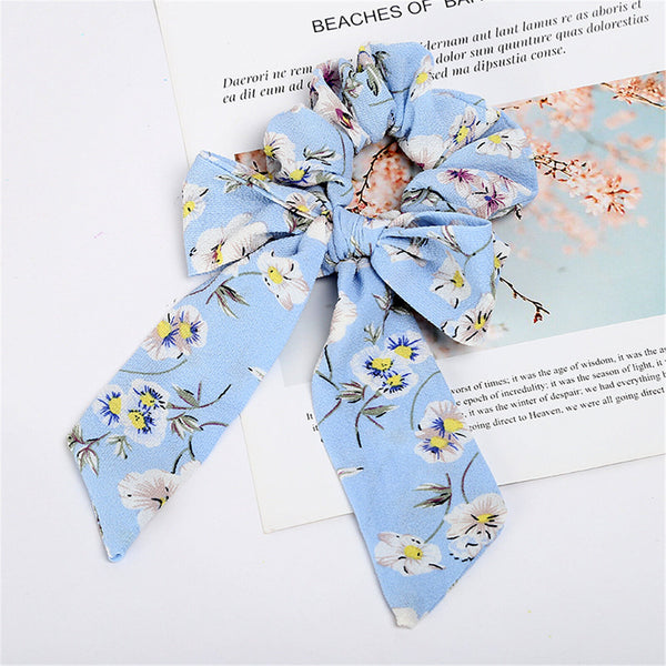 5x Hair Band Scarf Bow Floral Tie Rope Elastic Scrunchies Women Girl Accessories