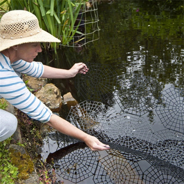 up 40xFloating Pond Protectors Plastic Net Fish Guard Grid Cover for Birds Pests - Lets Party
