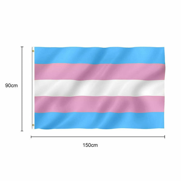150x90cm LGBT Transgender Flag Gay Lesbian Pride Festival Parade Mardi Gras Big