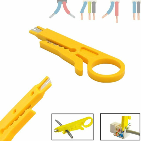 10 x Plastic Strip Data Cable Wire Punch Down Cutter Stripper Manual Pliers Tool