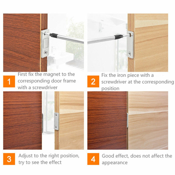 12 set Magnetic Door Catch Closer Cabinet Latch Cupboard Ultra Thin Magnet Catch