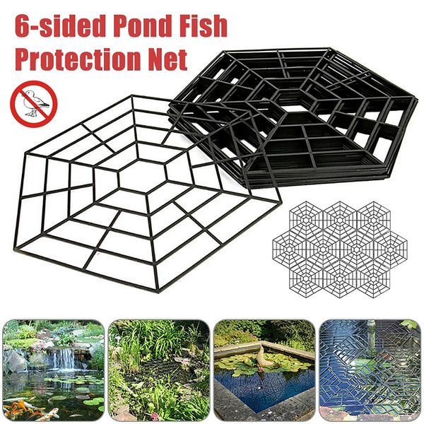 up 40xFloating Pond Protectors Plastic Net Fish Guard Grid Cover for Birds Pests - Lets Party