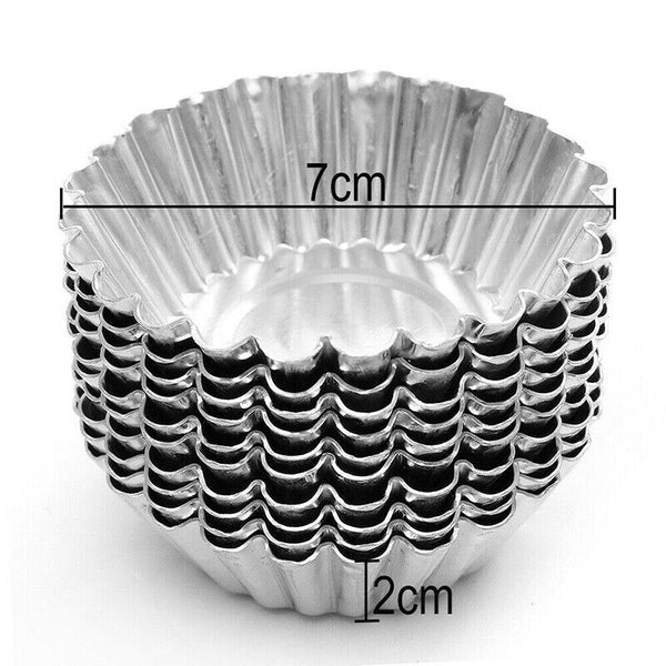 20PCS Cake Cups Circular Tins Pie Egg Tart Mould Mold Plate Baking Tool Cupcake