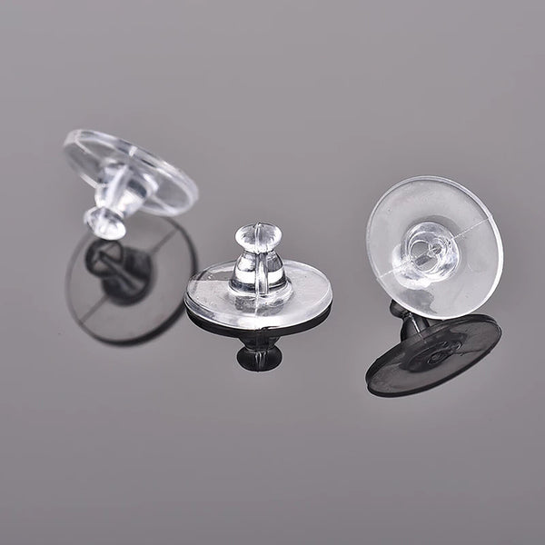 10X Large Plastic Rubber Disc Earring Backs To Secure Heavy Style Earrings AU