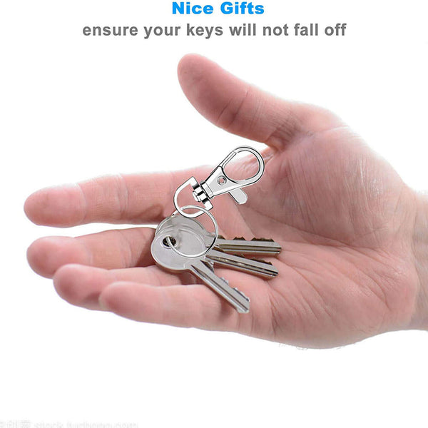 10PCS Alloy Swivel Lobster Clasp Clips Hook Key Ring Split Keychain Durable DIY