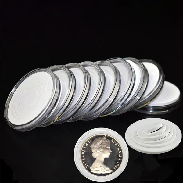 Clear EVA Display Cases Capsules Holder Coin Plastic Storage Box Inserts