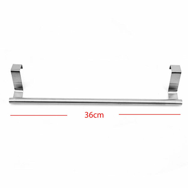 Over Door Tea Towel Holder Rack Kitchen Bathroom Rail Cupboard Hanger Bar Hook A