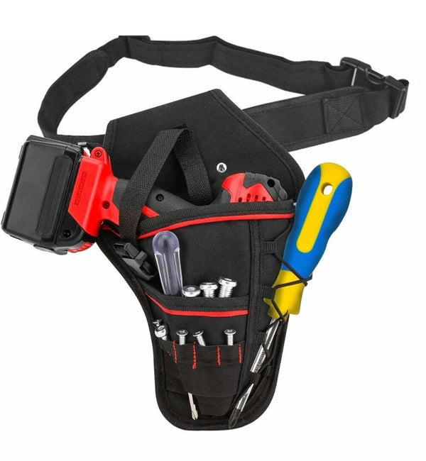 Heavy Duty Drill Holster Belt Pouch Bit Holder Hanging Waist Storage BagTool1-3x
