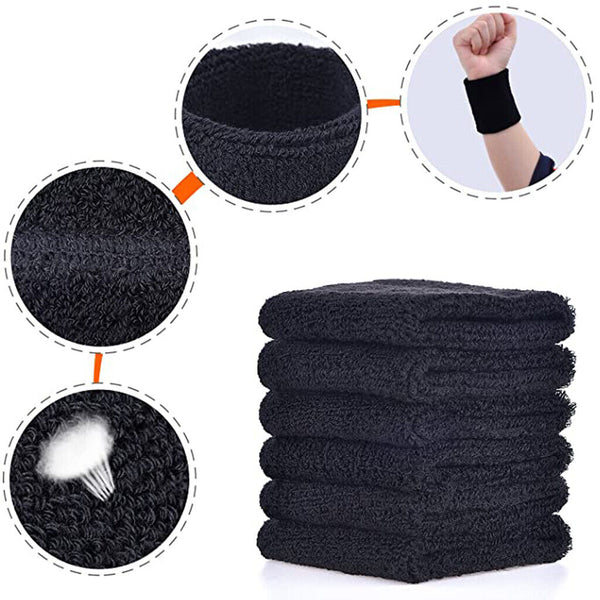 Cotton Wristbands Wrist Band Bands Sweatbands Sweat Band for Sport Tennis