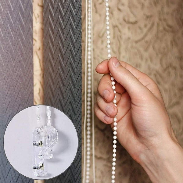 10 SETS CURTIAN HOOK CORD & CHAIN HOOK TENSIONER Roller Vertical Roman BLINDS AU