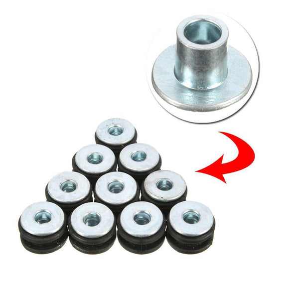 10x Motorcycle Rubber Grommets Kit Bolt Assortment Fairing Bolt Pressure Relief