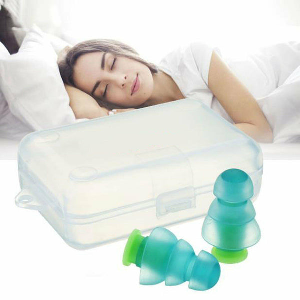 Pair Silicone Ear plugs 25db Earplugs Sleeping Shooting Reusable Noise Reduction