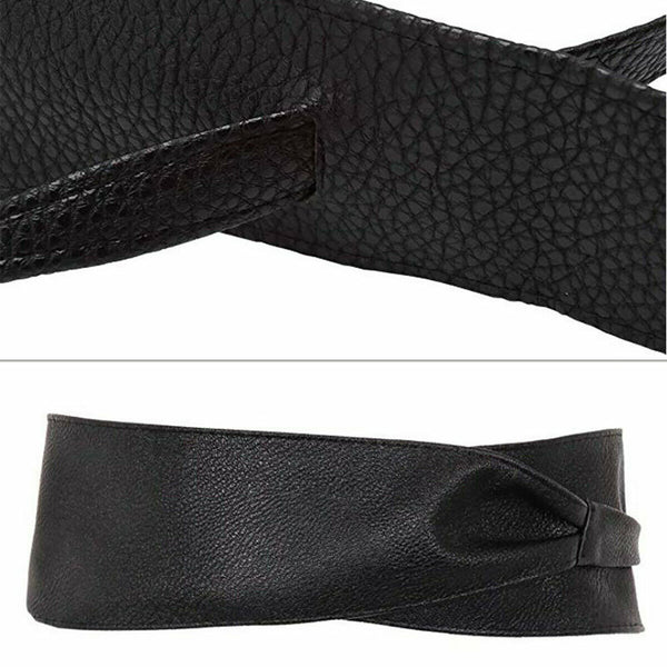 Wide Waist Belt Leather Waistband Wrap Around Elastic Band Cinch Women StretchAU