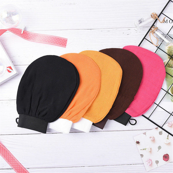 2Pcs Moroccan Bath Scrub Glove Hammam Exfoliating Body Facial Tan Massage Mitt A