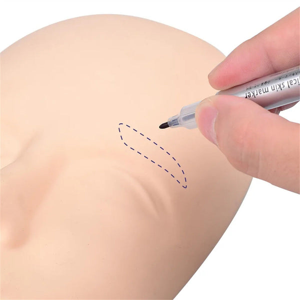 Microblading Tattoo Eyebrow Surgical Skin Marker Pen Ruler Tattoo Piercing 2 pcs