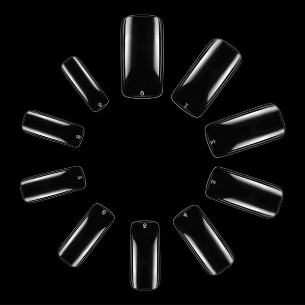 1000PCS Fake French Nail Tips Clear Stiletto False Gel Pointy Art Acrylic AUS