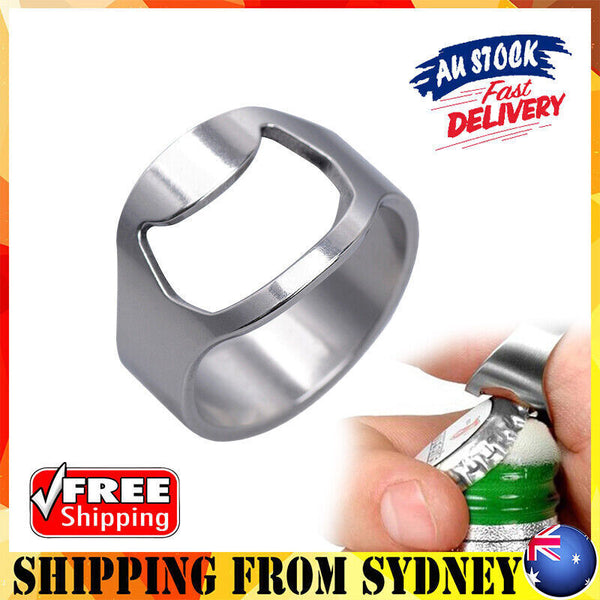 New Stainless Steel Bottle Opener Ring Super Cool Novelty Gift Idea Bottle open
