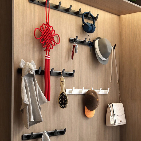Hooks Key Coat Clothes Door Holder Rack Hook Aluminum Wall-Mounted Hanger