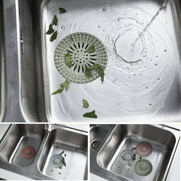 Silicone Drain Cover Sink Catcher Hair Stopper Plug for Bathroom Floor Laundry