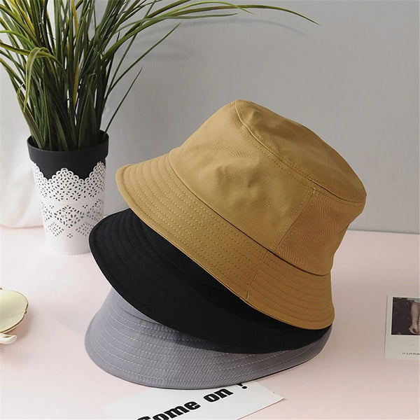 Women Men Bucket Hat Unisex Cap Cotton Fishing Hiking Camping Outdoor Sun Beach