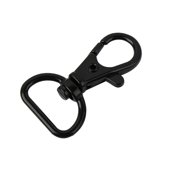 20X Black Lobster Clasp Swivel Trigger Clip Snap Keychains Hook Key Ring 20mm AU