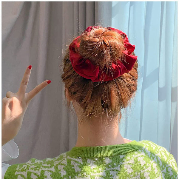 Silk Satin Elastic Hair Scarf Scrunchies Hair Bands Rope Tie Luxury Accessories