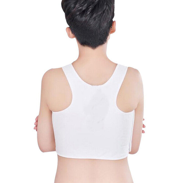 2PCS Women Buckle Short Chest Breast Binder Lesbian Trans Vest Corset Tomboy