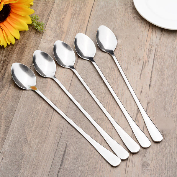 9pcs Long Handled Stainless Steel Coffee Spoon Cold Drink Ice Cream Tea Spoon AU