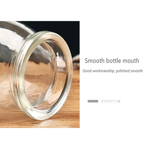 200ML Glass Favor Jar With Cork Lid DIY Wishing Wedding Decor Pudding Bottle Set