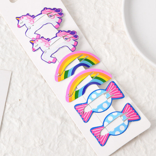 12pcs Girls Hair Clips Hairpin Kids Cute Pin Children Pretty Hairclip Child Girl - Lets Party