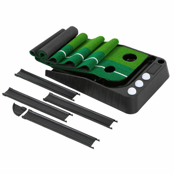 Golf Putting Mat 3M Indoor Outdoor Putter Trainer Golf Practice Mat Auto Return - Lets Party