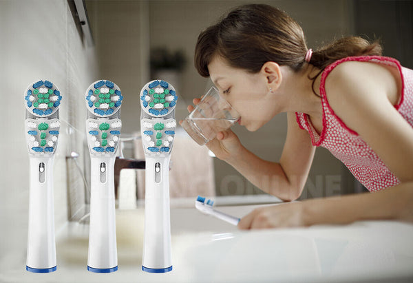 Toothbrush Heads Replacement DUAL CLEAN For Oral-B Electric Floss Flexi - Lets Party
