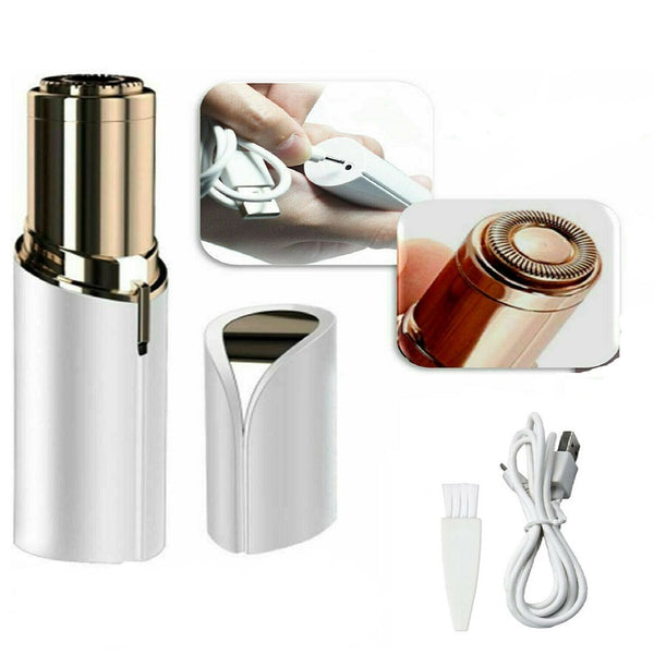 Face Facial Finishing Touch Skin Women Painless Hair Remover USB Charge Trimmer - Lets Party
