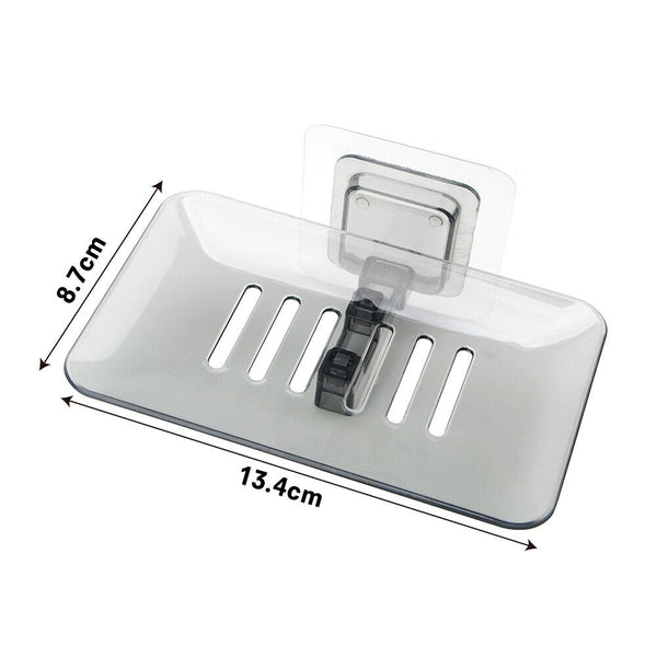 Bathroom Waterfall Tray Holder Soaps Plate Suction Case Containers Dish Storage - Lets Party