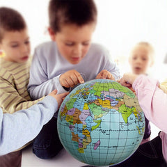 30cm Inflatable World Globe Earth Teaching Geography Map Beach Ball Kids Toy