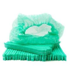 100x Green Disposable Hair Net Cap Non Woven Anti Dust Stretch Elastic Work Hat Cover