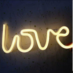 Love LED Neon Sign USB Battery Night Light Wall Bar Club Background Lamp Xmas