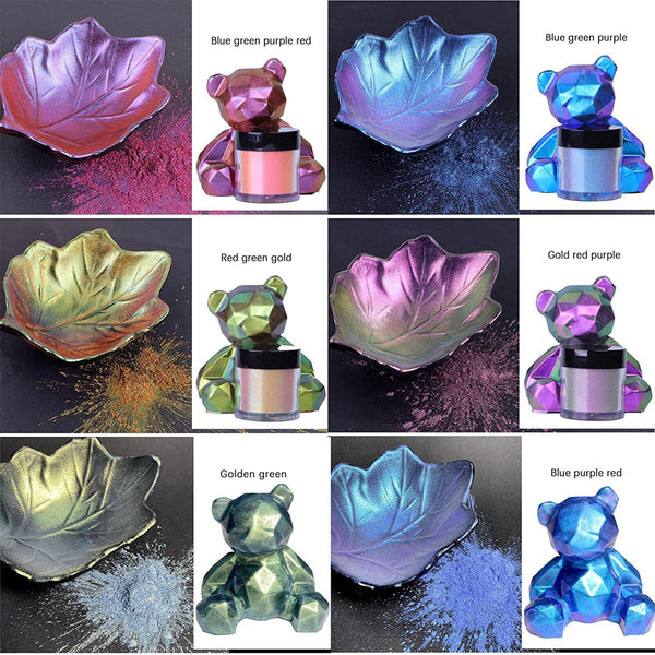 Chameleon Pearl Powder Pigment Color Shift Mica Powder Epoxy Resin Craft