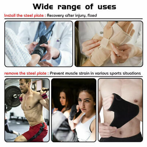 Steel Wrist Support Strain Brace Splint Carpal Tunnel Syndrome Sprain B