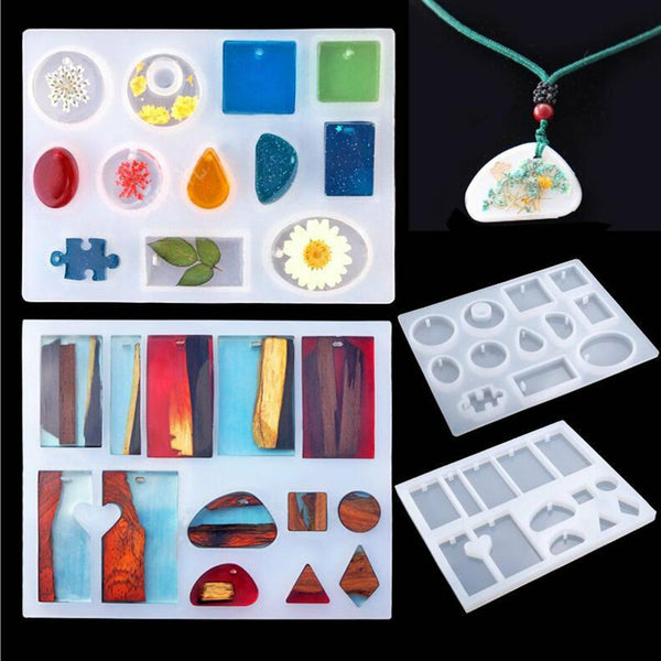 94X DIY Jewelry Mould Handmade Crystal Glue Making Set Resin Silicone Mold Kit