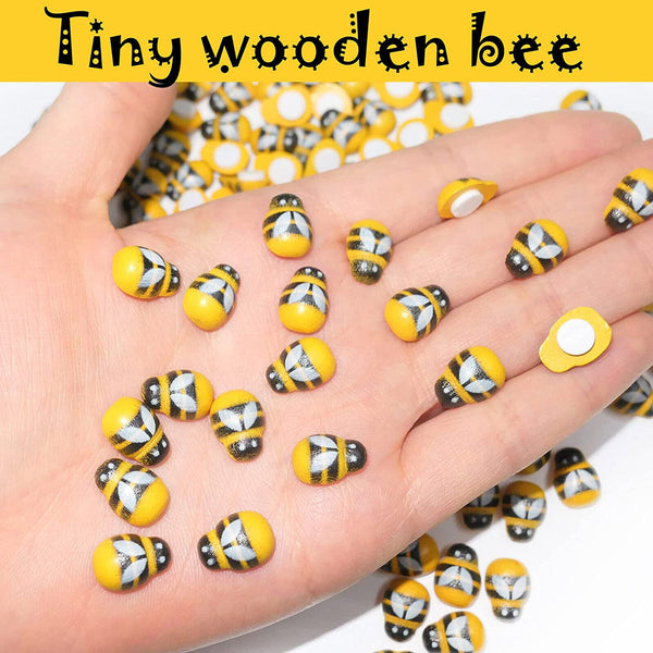 20-200PCS Wood Bee Fairy Garden Ceiling Decoration Wedding Decoration Garden DIY