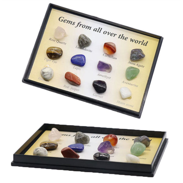 Natural Crystal Quartz Carved Worry Gemstone Healing Stone Mixed DIY Crafts Jewe