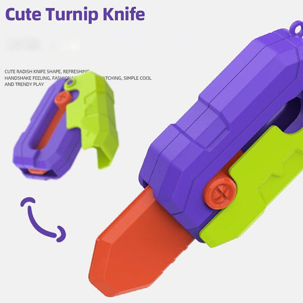 3D Gravity Carrot Knife Toys Plastic EDC Fidget Toys Anxiety Stress Relief Toy