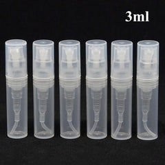 100PCS 3ml Plastic Perfume Bottle Atomizer Pump Spray Comestic Container clear