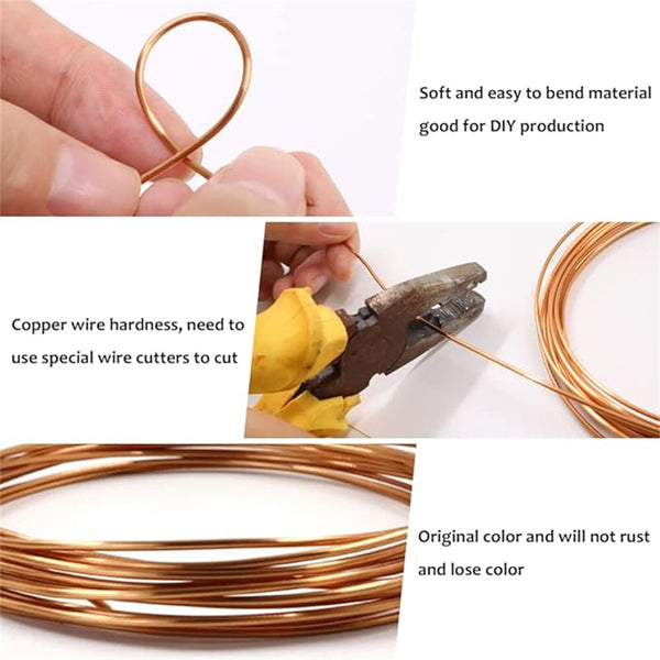 2MM Copper Wire Bare Uncoated Cable Jewellery Hobbies Craft DIY Bonsai